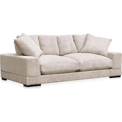 Plunge Performance Fabric and Plywood Brown Sofa - LOOMLAN - Moe's Home - Sofas & Loveseats