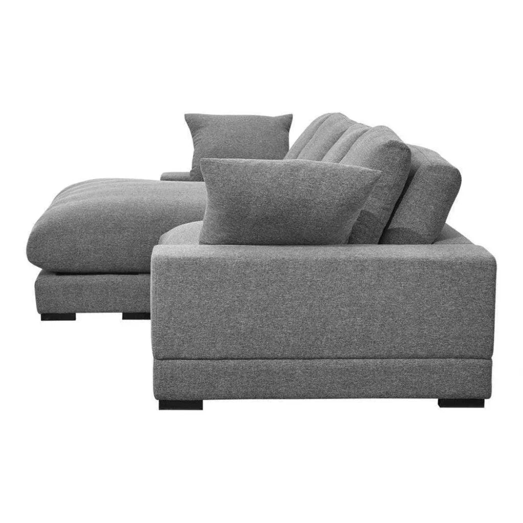 Plunge Reversible Chaise Sectional Grey - LOOMLAN - Moe's Home - Sectionals