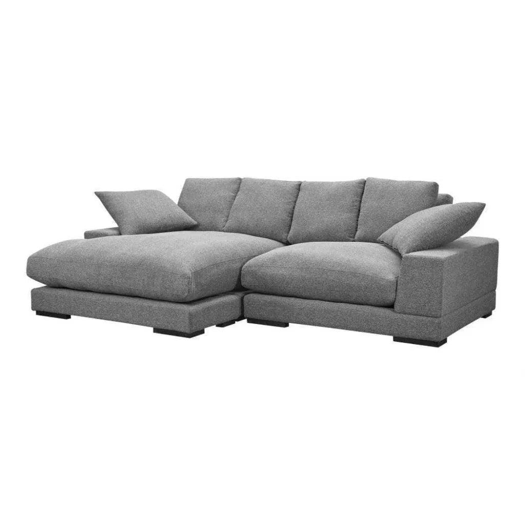 Plunge Reversible Chaise Sectional Grey - LOOMLAN - Moe's Home - Sectionals