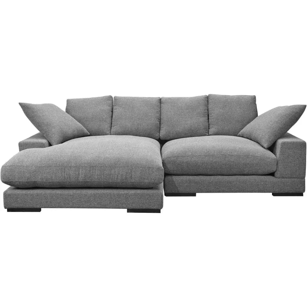 Plunge Reversible Chaise Sectional Grey - LOOMLAN - Moe's Home - Sectionals