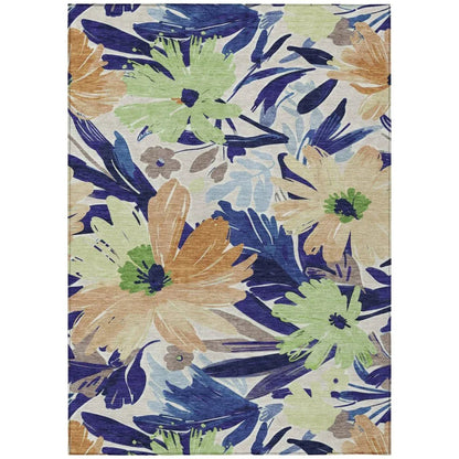 Plyven Blue Washable Indoor - Outdoor Rug - LOOMLAN - LOOMLAN Rugs - Outdoor Rugs
