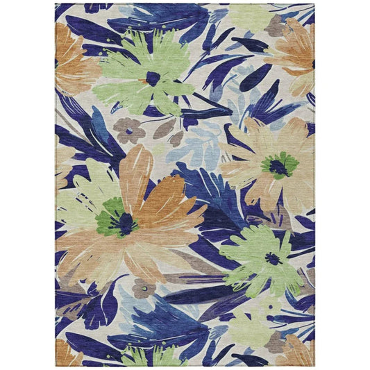 Plyven Blue Washable Indoor - Outdoor Rug - LOOMLAN - LOOMLAN Rugs - Outdoor Rugs