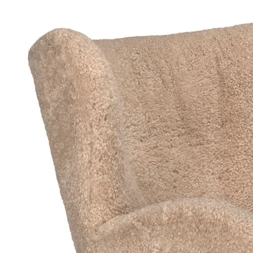 Pola Teddy Fleece Camel Chair - LOOMLAN - Noir - Club Chairs