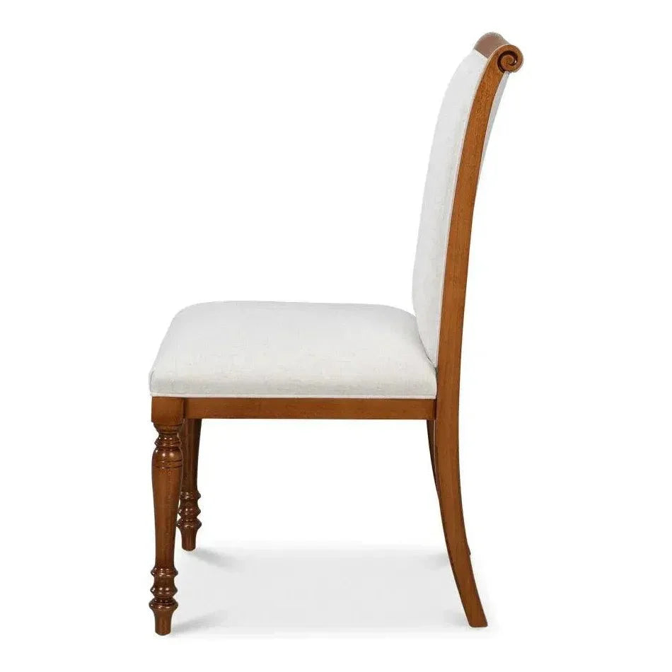 Polk Wood Brown Armless Side Chair 2PC - LOOMLAN - Sarreid - Accent Chairs