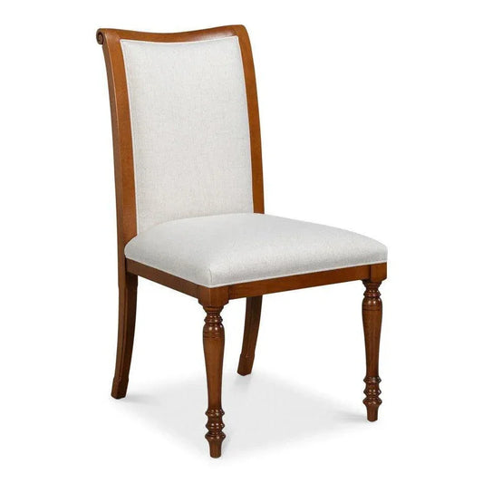 Polk Wood Brown Armless Side Chair 2PC - LOOMLAN - Sarreid - Accent Chairs