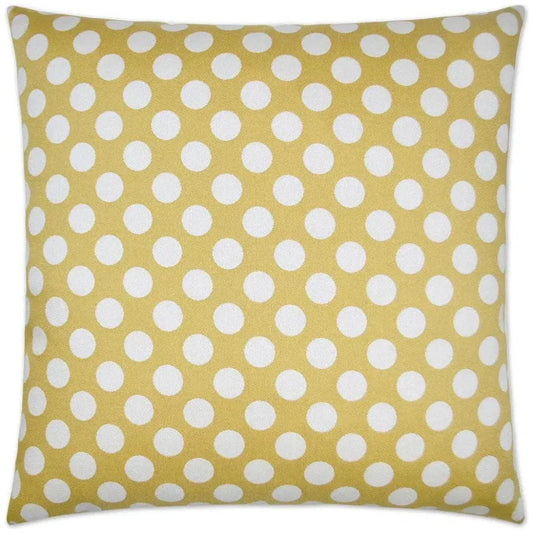 Polka Dots Gold Throw Pillow With Insert - LOOMLAN - D.V. Kap - Throw Pillows
