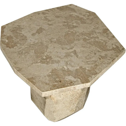 Polyhedron Geometric Marble Side Table