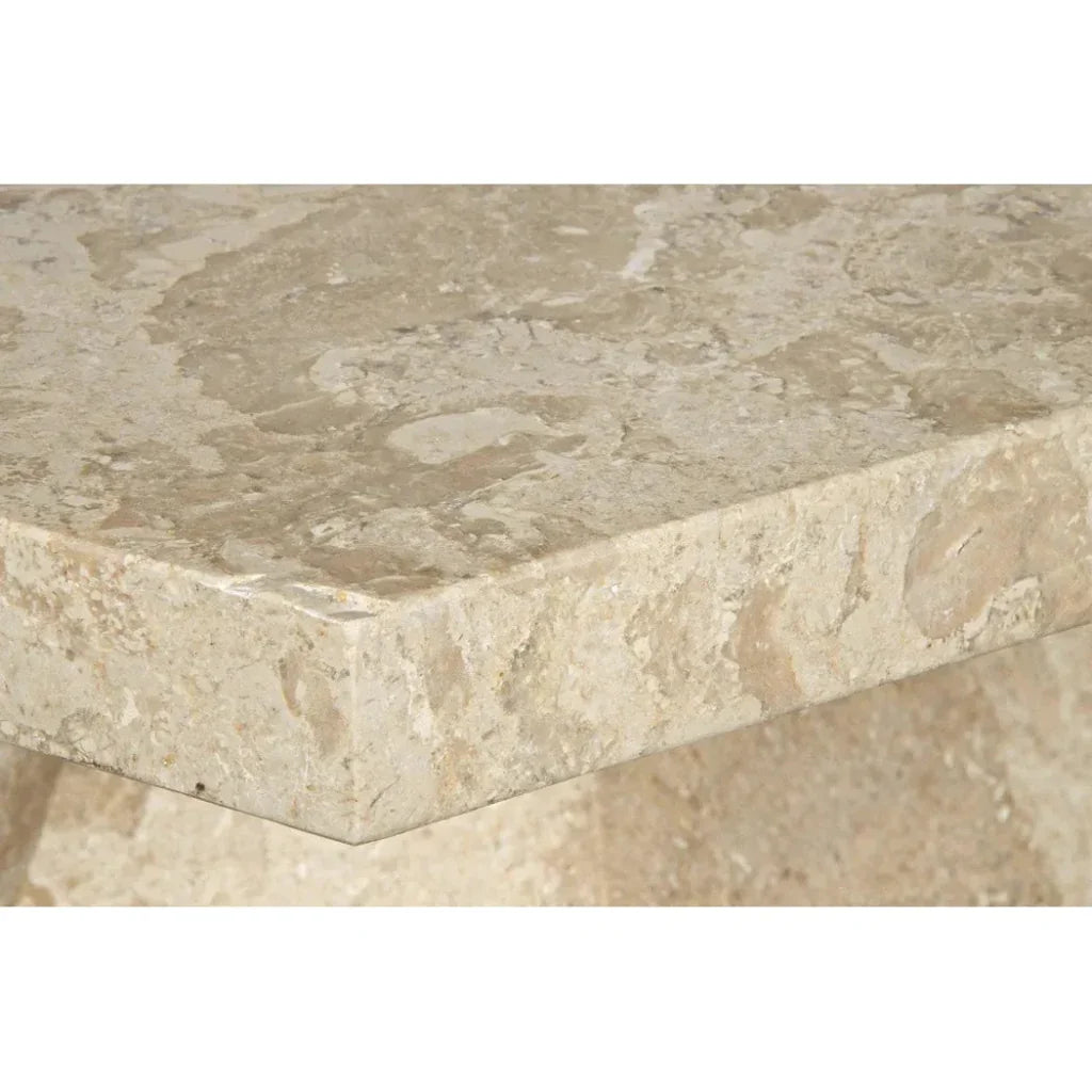 Polyhedron Geometric Marble Side Table