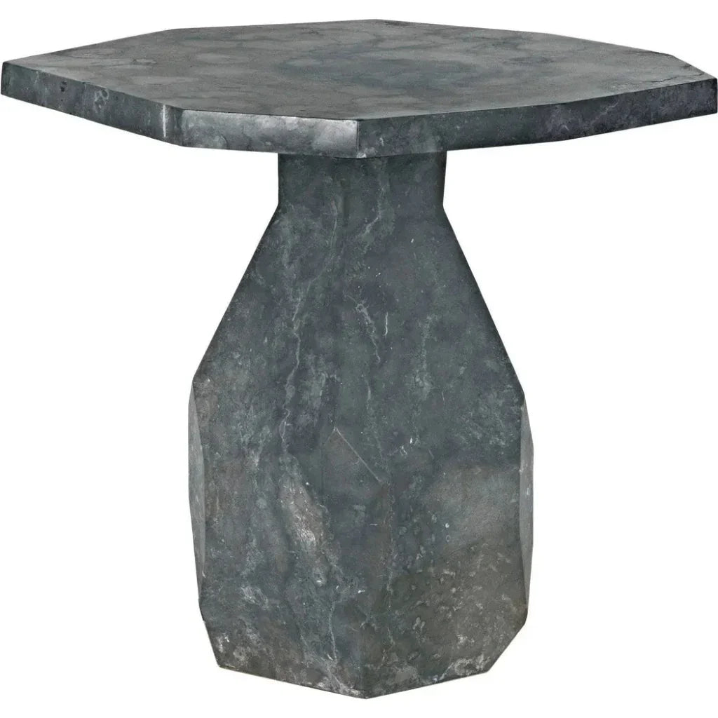 Polyhedron Geometric Marble Side Table