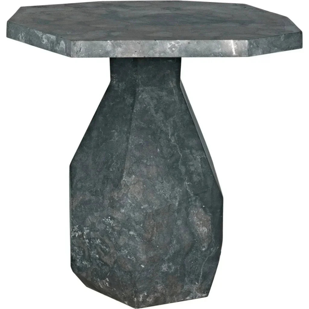 Polyhedron Geometric Marble Side Table