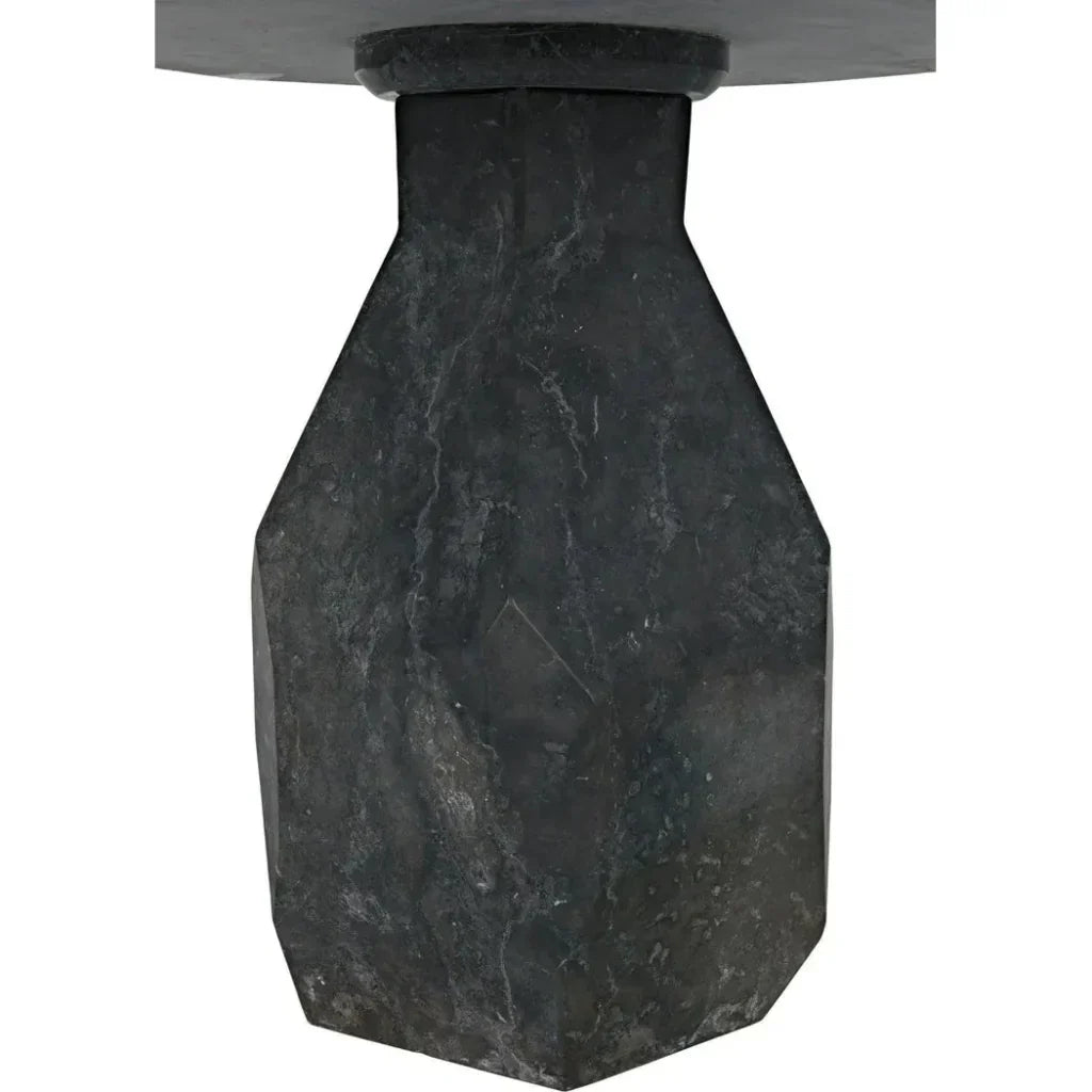 Polyhedron Geometric Marble Side Table