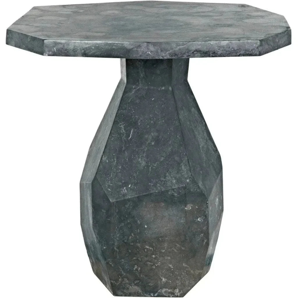 Polyhedron Geometric Marble Side Table