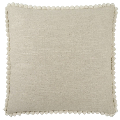 Pom Chic Light Brown Throw Pillow