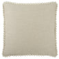 Pom Chic Light Brown Throw Pillow