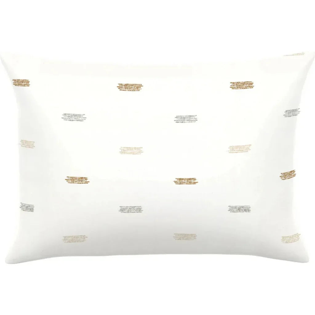 Pomona Snow Handmade Outdoor Pillow-Outdoor Pillows-Earnest Collection-20"x13" Lumbar-LOOMLAN