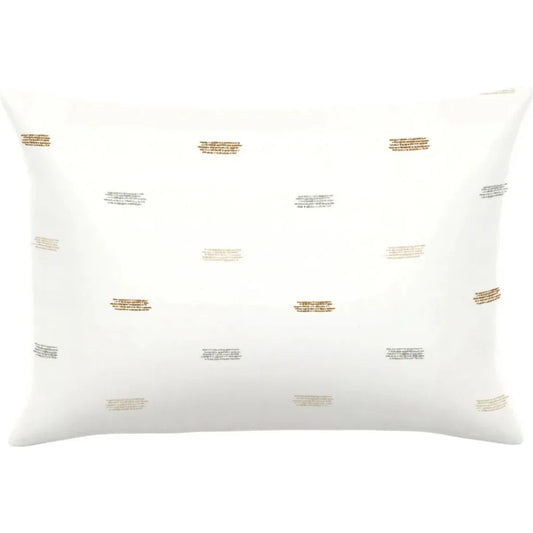 Pomona Snow Handmade Outdoor Pillow-Outdoor Pillows-Earnest Collection-20"x13" Lumbar-LOOMLAN