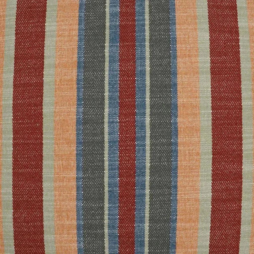 Ponce Lodge Western Chic Stripes Red Large Throw Pillow - LOOMLAN - D.V. Kap - Throw Pillows