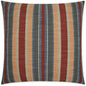Ponce Lodge Western Chic Stripes Red Large Throw Pillow - LOOMLAN - D.V. Kap - Throw Pillows