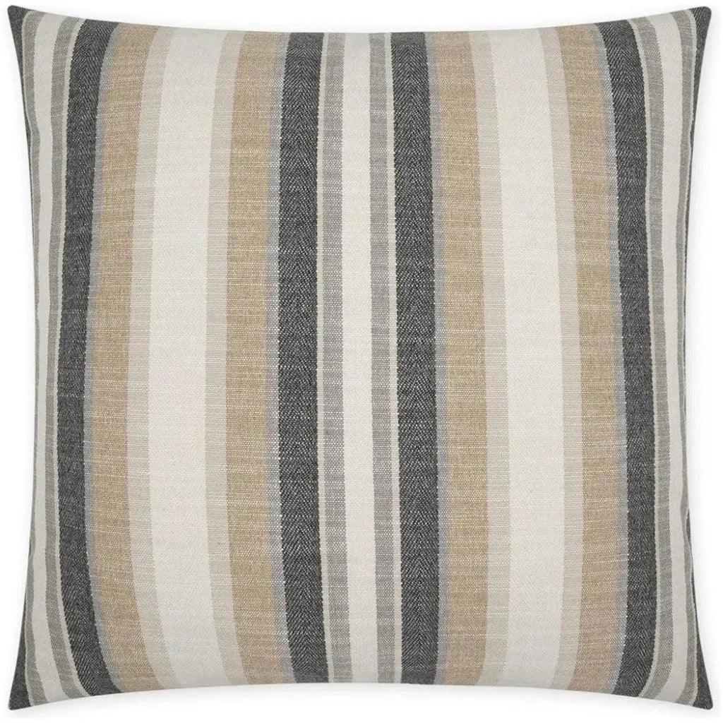 Ponce Western Chic Stripes Tan Large Throw Pillow - LOOMLAN - D.V. Kap - Throw Pillows