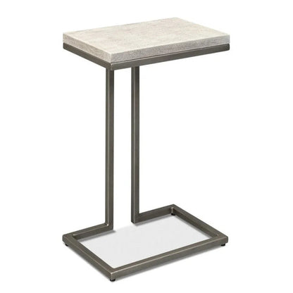 Ponie Iron Framed Rectangular End Table - LOOMLAN - Sarreid - Side Tables