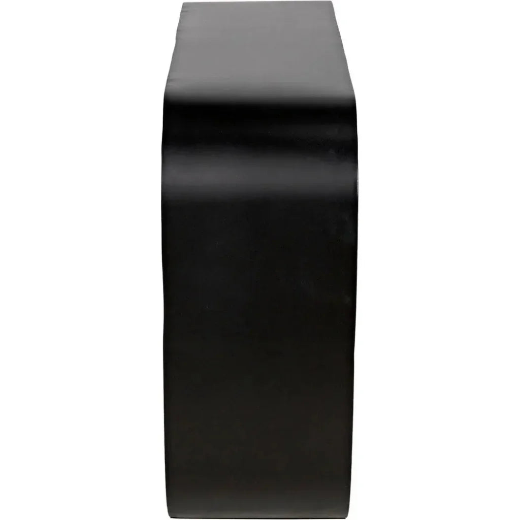 Ponte Console, Black Steel - LOOMLAN - Noir - Console Tables