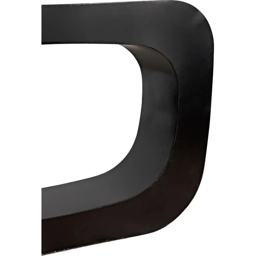 Ponte Console, Black Steel - LOOMLAN - Noir - Console Tables