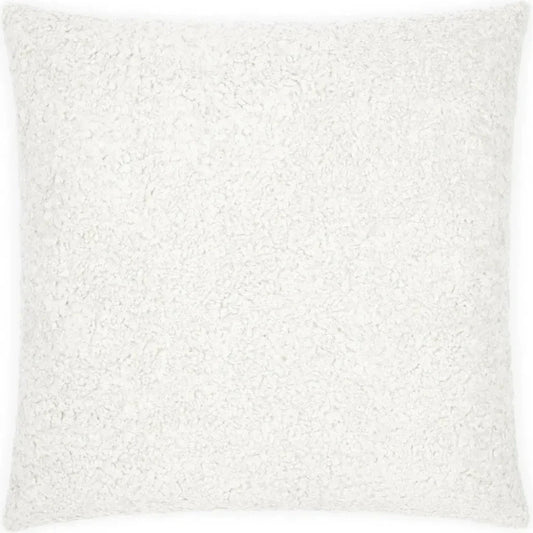 Poodle Cloud Solid Faux Fur White Large Throw Pillow - LOOMLAN - D.V. Kap - Throw Pillows