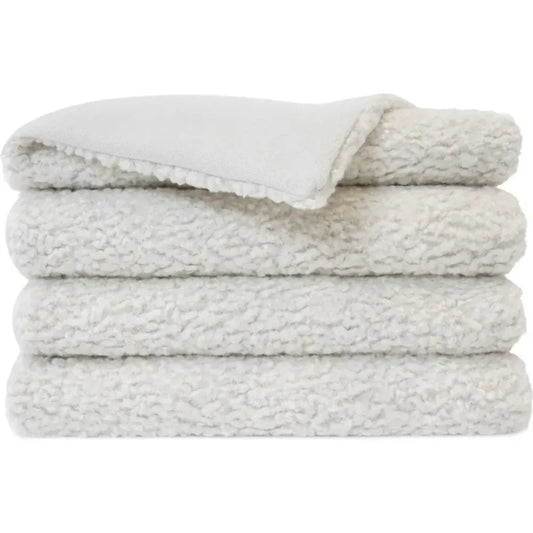 Poodle Throw - White - LOOMLAN - D.V. Kap - Throw Blankets