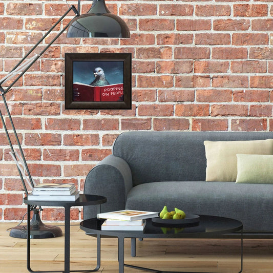 Pooping on People Neutral Framed Wall Art