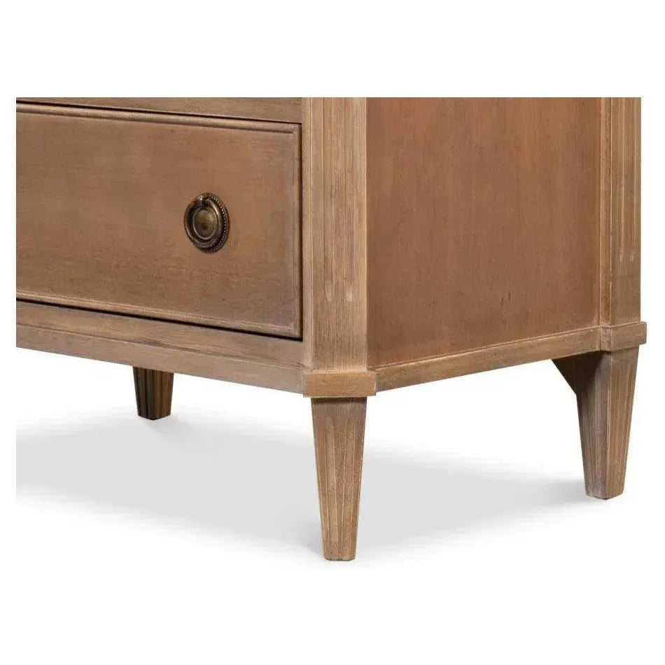 Poppin's Tulip Wood Rectangular Side Table 3 Drawers - LOOMLAN - Side Tables