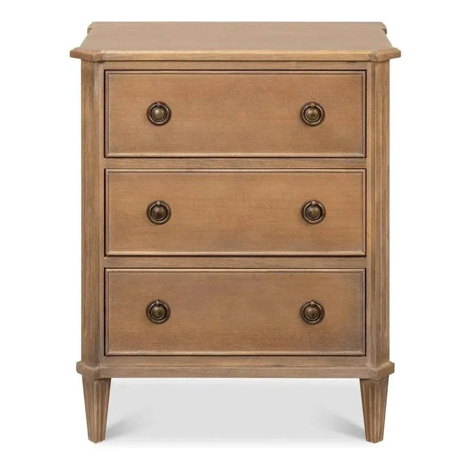 Poppin's Tulip Wood Rectangular Side Table 3 Drawers - LOOMLAN - Side Tables
