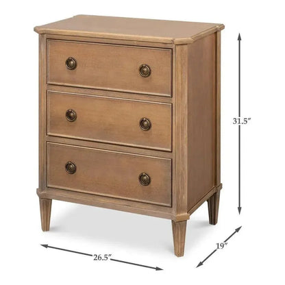 Poppin's Tulip Wood Rectangular Side Table 3 Drawers - LOOMLAN - Side Tables