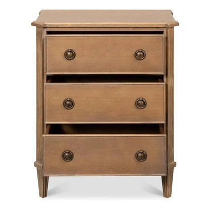 Poppin's Tulip Wood Rectangular Side Table 3 Drawers - LOOMLAN - Side Tables