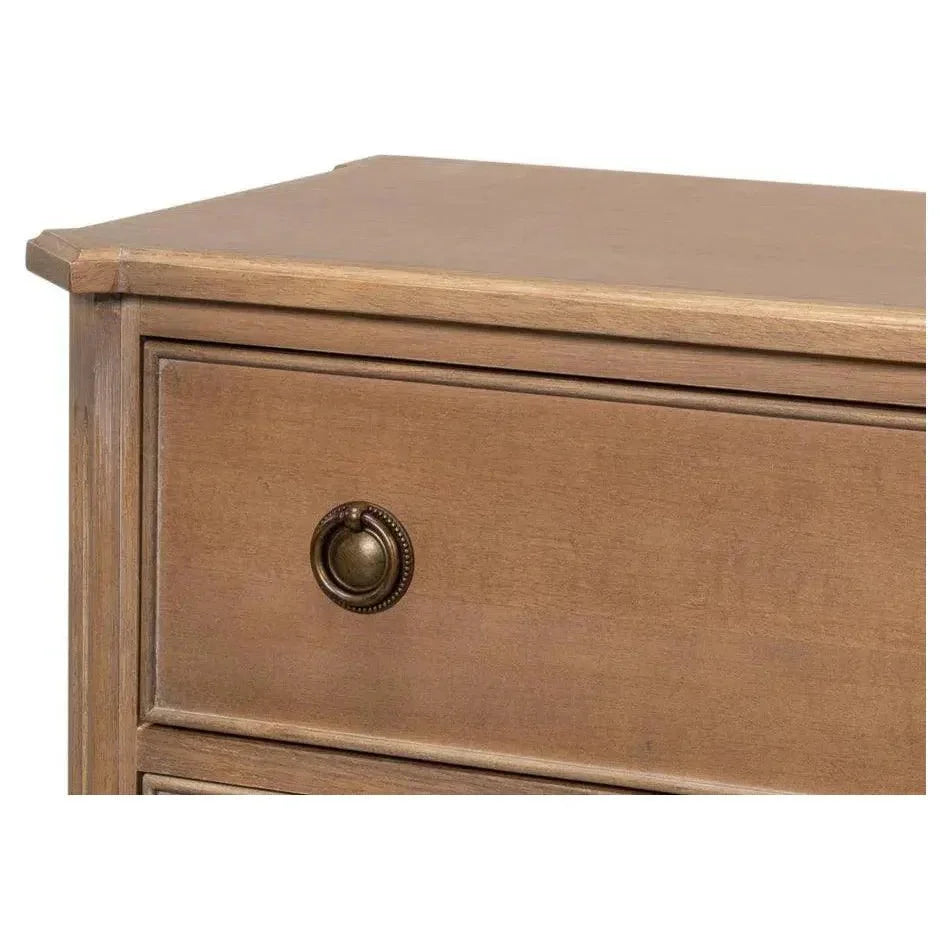 Poppin's Tulip Wood Rectangular Side Table 3 Drawers - LOOMLAN - Side Tables