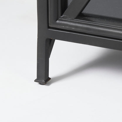 Poppy Glass Door Black Sideboard