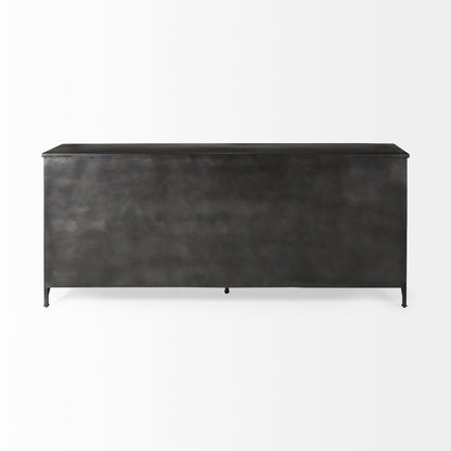 Poppy Glass Door Black Sideboard