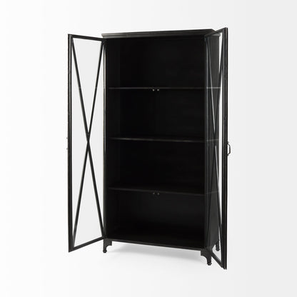 Poppy Metal Black Bookcase