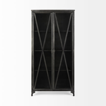 Poppy Metal Black Bookcase
