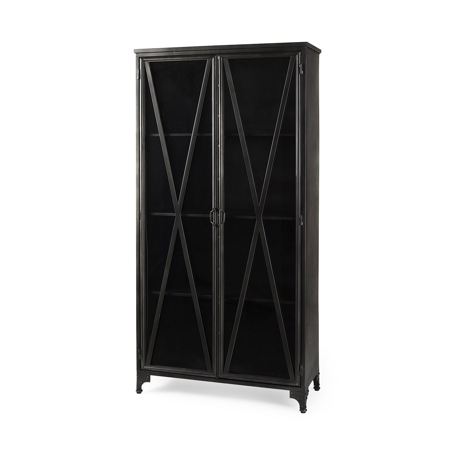 Poppy Metal Black Bookcase