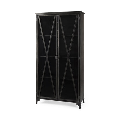Poppy Metal Black Bookcase