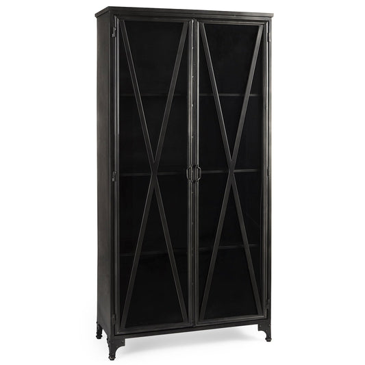 Poppy Metal Black Bookcase