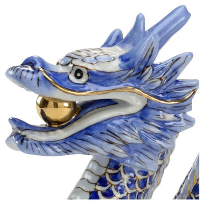 Porcelain Made Hand Painted Dragon Sculpture - LOOMLAN - Chelsea House - Statues & Sculptures