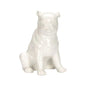 Porcelain Made White Standing Pug Sculpture - LOOMLAN - Chelsea House - Statues & Sculptures