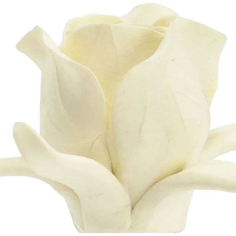 Porcelain Rose On Stand Sculpture - LOOMLAN - Chelsea House - Statues & Sculptures