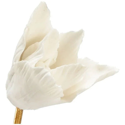Porcelain Tulip In Stand Sculpture - LOOMLAN - Chelsea House - Statues & Sculptures