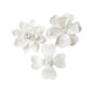 Porcelain Wall Flowers Sculpture (Set Of 3) - LOOMLAN - Chelsea House - Statues & Sculptures