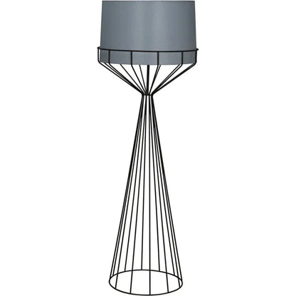 Portal Black Steel Floor Lamp-Floor Lamps-Noir-LOOMLAN