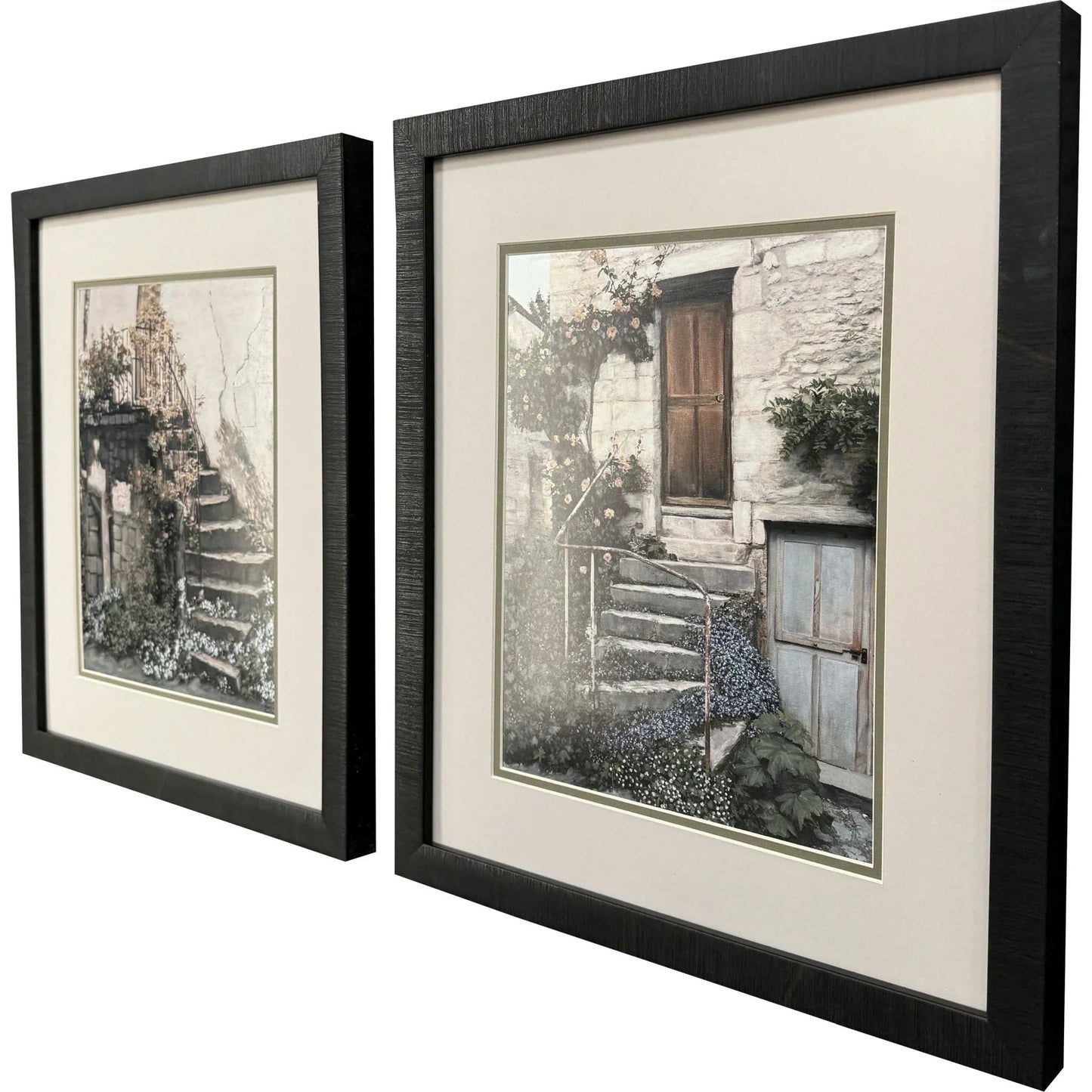 Porte Glass Front Grey Framed Wall Art 2PC