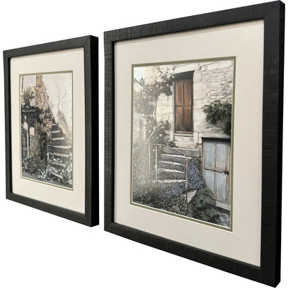 Porte Glass Front Grey Framed Wall Art 2PC