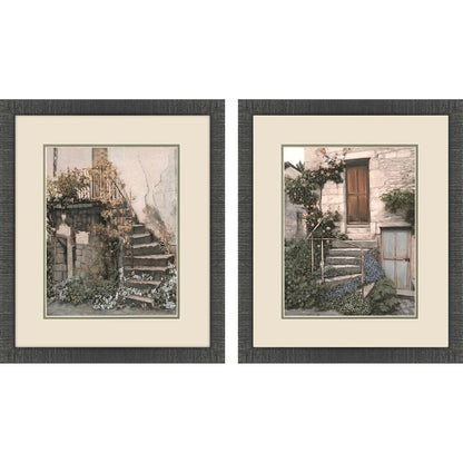 Porte Glass Front Grey Framed Wall Art 2PC